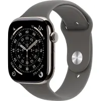 Apple Watch Series 11 gps + Cellular - 46mm natural Titanium Case Stone Grey Sport Band M/l
