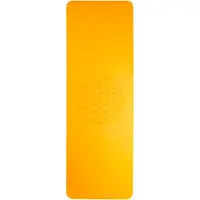 Berk Esoterik Tapis de yoga TPE ecofriendly - Fleur de vie orange, gris