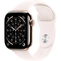 Apple Watch Series 11 gps + Cellular - 46mm gold Titanium Case Light Blush Sport Band M/l