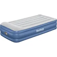 Bestway Tritech Twin Reinforced Individual Air Bed With Built-in Pump Blanc 191 x 97 x 46 cm