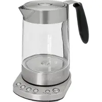 ProfiCook Bouilloire à thé en verre PC-WKS 1020 G , Fonction maintien au chaud, Filtre à thé en acier inoxydable, Réglage électrique de la température