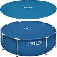 Intex Easy Set/metal Frame Solar Cover For Swimming Pools 457 Cm Bleu