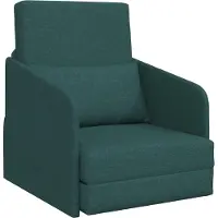 vidaXL Canapé-lit 60cm vert foncé Tissu