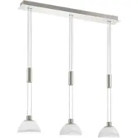 Eglo 93468 Montefio LED Lampe à suspendre 3 flammes blanc nickel mat