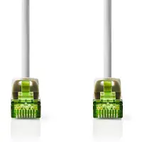 Nedis Câble réseau CAT7 - S/FTP - RJ45 mâle - RJ45 mâle - 15,0 m - Snagless - Rond - LSZH - Gris - Etiquette