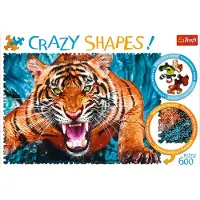 Trefl CLUBS Puzzle 600 Crazy Sha. VIS À VIS AVEC UN TIGRE. 11110