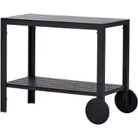 Ebuy24 Laust Chariot de service, noir, noir.