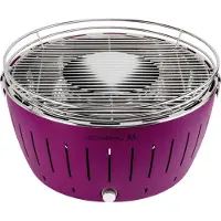 LotusGrill - Barbecue XL LILAS avec piles et câble d'alimentation USB