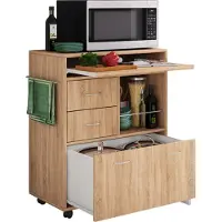 VCM Chariot de cuisine | Chariot avec tiroirs et étagère | Dimensions Chariot env. H. 86 x W. 70 x D. 40 cm | Roulable | Chariot de service Kicha