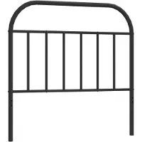 vidaXL Tête de lit de rechange en métal noir 107 cm
