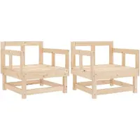 vidaXL Chaises de jardin 2 pcs. Pin massif