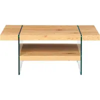 Inter Link Table basse Benina verre imitation chêne sauvage