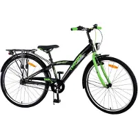 Volare Vélo enfant Thombike - Garçons - 26 pouces - Noir Vert - 3 vitesses
