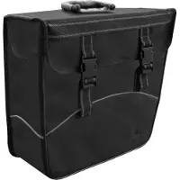 Polydaun Sacoche vélo Greenlands - amovible - passepoil réfléchissant - 17 litres - préformée - droite - noire