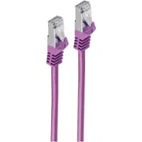 Shiverpeaks RJ45 patch cable w. CAT 7 raw cable PIMF purple 1m