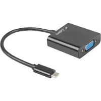 Lanberg Adaptateur AD-UC-VG-01 Connecteur USB Type-C mâle vers VGA femelle 15CM couleur noir