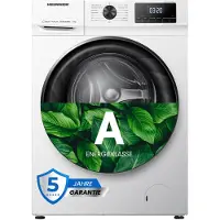 Heinner Lave-linge HWM-H9014INVA 9 kg, 1400 tr/min, fonction vapeur, écran LED, , blanc