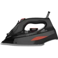 Black & Decker BXIR3000E fer à repasser Fer à vapeur Semelle en céramique 3000 W Noir, Orange