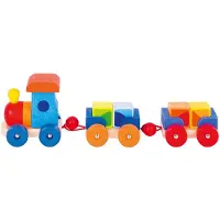 Goki Rubberwood Block Train Mumbai, 7dlg.