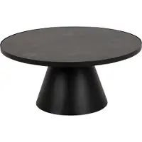 Ebuy24 Sun Table basse Ø85 cm, noir.
