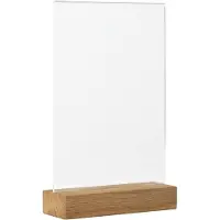 Europel 356311 Présentoir de table, DIN A6 vertical, socle en bois