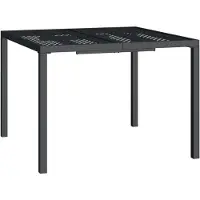 vidaXL Table de jardin anthracite 100x100x72 cm Acier