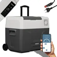 Arebos 39L Glacière à compresseur avec roulettes | jusqu'à -20°C | 12/24V & 230V