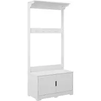 Vicco Vestiaire Lysa Blanc 80x180cm avec 2 portes, Model 50116