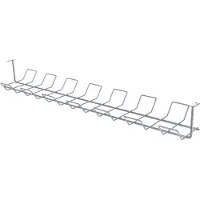 Kadax Chemin de câbles horizontal en acier "Morup", Grille pour câbles, 73cm, Argenté