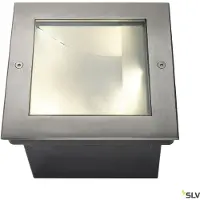 SLV Dasar 255 encastré de sol carré 25,5 x25,5 cm asymétrique LED blanc chaud