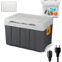 Peme Ice-on Glacière électrique 50 litres pour refroidir et maintenir au chaud, 12/230V réfrigérateur mobile, mode éco, pour le camping et la voiture, Adventurer Orange