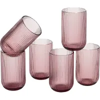 Mica Decorations Merlot Trinkglas- 6er-Set - 400 ml - Glas - Lila