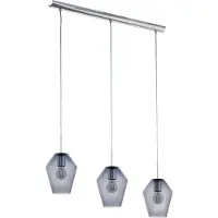 Eglo Lampe à suspendre MURMILLO chrome et noir 96774