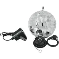 Eurolite Spiegelkugel-Set 200 mm mit LED-Spot Discokugel (50101856)