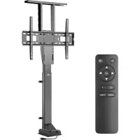 Macleans Support TV à encastrer réglable en hauteur électriquement 37-65" Fehrseher Lift avec télécommande max 50kg max VESA 600x400