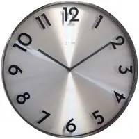 Nextime NE-3289GS Metalen Wandklok - 40cm -Stille Klok - Metaal - "Reflection"