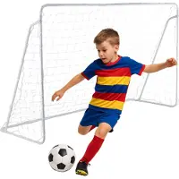 Outtec But de football Outtec - 240 x 150 x 90 cm - équipement d'entraînement de football pour enfants et adultes - filet, ancrage au sol inclus - pour jardin, entraînement de football