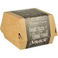 Papstar 86633 Boîte à burger "pure", dimensions : 115 x 110 x 70 mm, grande