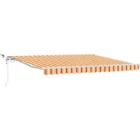 vidaXL , store enroulable jaune et orange, 400 x 350 cm, polyester