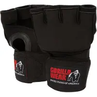 Gorilla wear Gants en gel avec manchette - noir/blanc - S/M