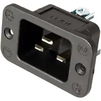 Bachmann Prise encastrée pour appareils froids IEC320 C20, noir, thermoplastique, raccordement à vis
