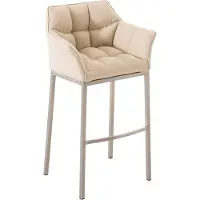 CLP Tabouret de bar Damaso E tissu avec piètement 4 pieds