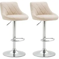 CLP lot de 2 tabourets de bar Lazio en similicuir