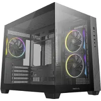 DeepCool CG330 3F WH, tour, PC, blanc, ITX, micro ATX, acrylonitrile butadiène styrène (ABS), SPCC, verre trempé, 16,4 cm