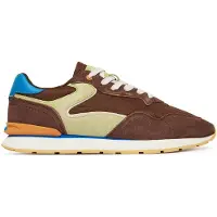 HOFF unisex. 12602410 Baskets City Dopamine en cuir marron (44), Plat, 1 à 3 cm, Lacets, Casuel