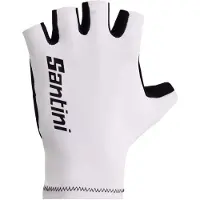 Santini 3d Short Gloves Blanc M