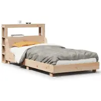 vidaXL Lit en bois massif sans matelas 90x190 cm pin