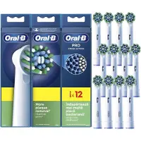 Oral-B Cross Action - Brossettes de rechange pour brosses à dents électriques - 12 pièces - Original - poils indicateurs - Compatible avec les modèles rotatifs