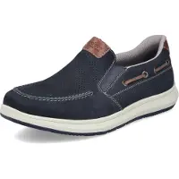 Rieker Chaussons de ville pour hommes, couleur bleue, style décontracté