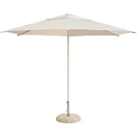 HAY Terrazza Parasol Hexagon | Off-white and grey